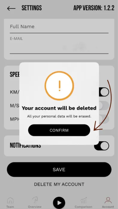 Appuyez sur “Confirm” pour terminer la procédure.
